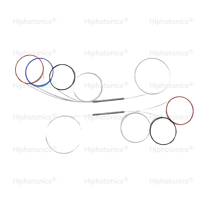 Dual window single mode wideband fiber coupler 1x4